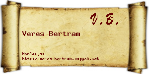 Veres Bertram névjegykártya