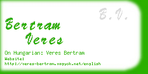 bertram veres business card